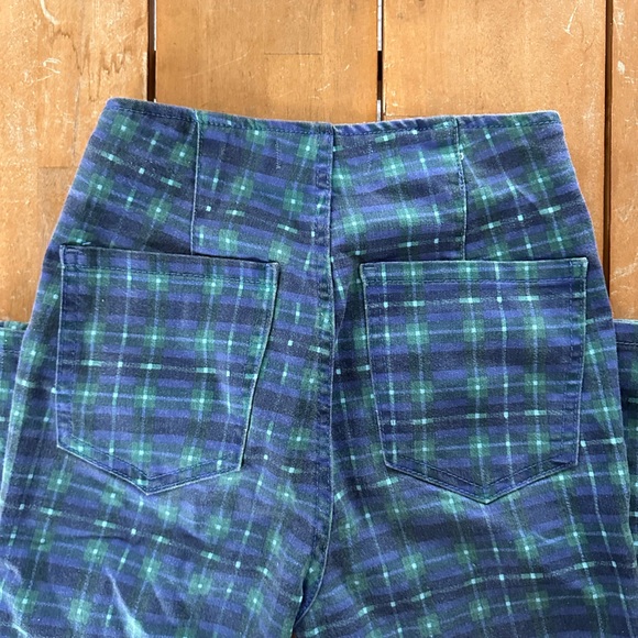 Plaid flare free people pants with v waistline - Picture 3 of 3